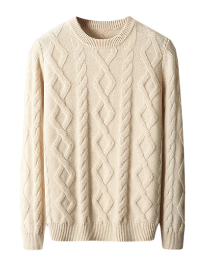 Men's Thickened Round Neck Sweater Pullover Knitting Bottoming Shirt
