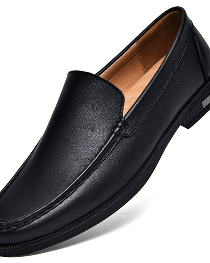 Authentic Leather Loafers Soft Bottom Breathable Lazy Wild Business Shoes