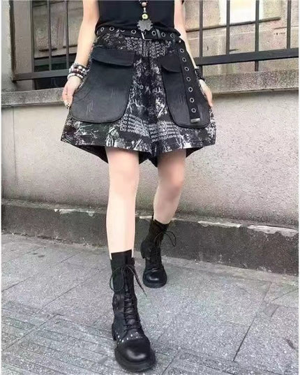 Elastic Waist Retro Loose Versatile Shorts