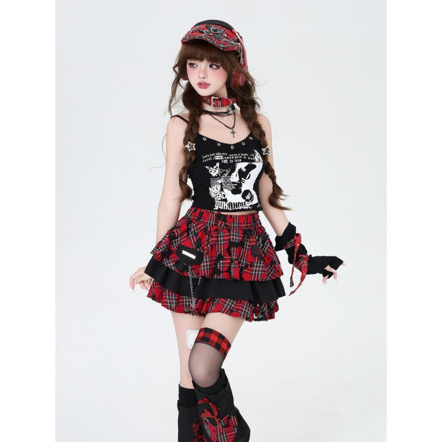 Women's Dopamine Punk Half-length Cake Skirt