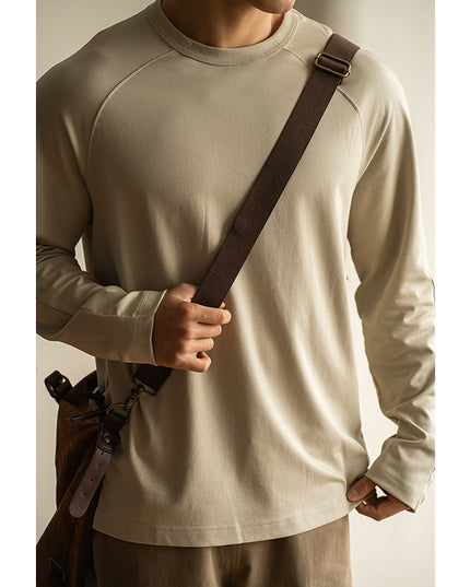 Loose Long Sleeve Solid Color Bottoming Shirt