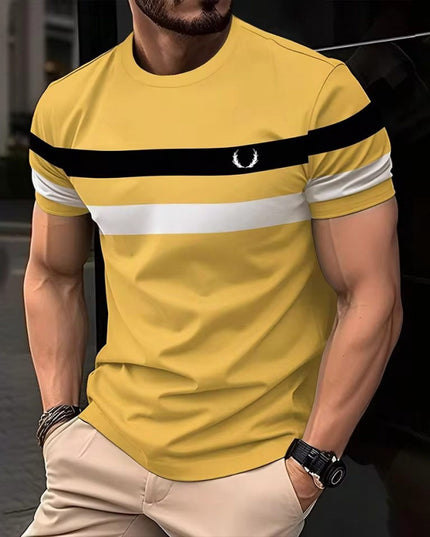 Loose Mesh Breathable Short Sleeve Round Neck T-shirt Simple Men
