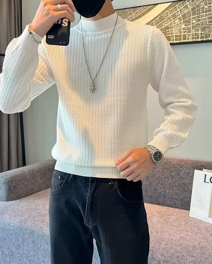 Striped Sweater Men's Fashion Brand Lightly Mature High Sense
