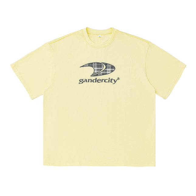 Retro Contrast Color Check Printed T-shirt For Men