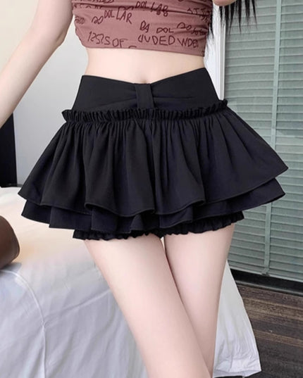 Korean Style Hot Girl Fashion High Waist Slimming A- Line Skirt