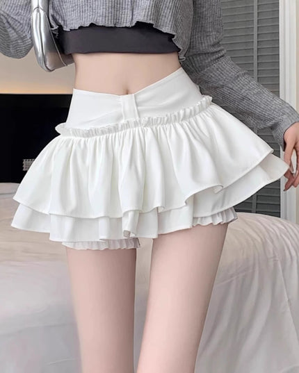 Korean Style Hot Girl Fashion High Waist Slimming A- Line Skirt