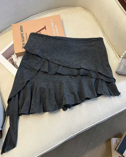 Women's Versatile Design Irregular Ribbon Skirt