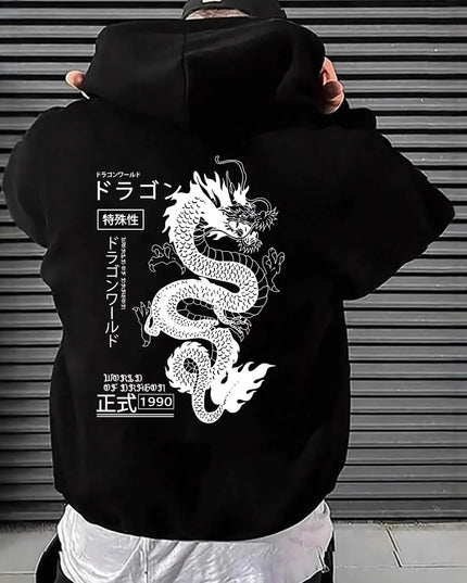 European And American Simple Printed Dark Style Hoodie