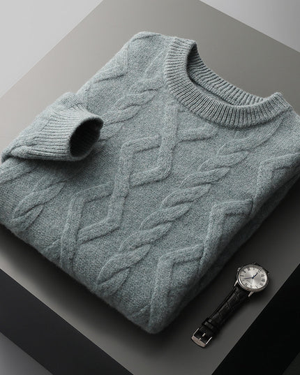 Men's Thickened Round Neck Sweater Pullover Knitting Bottoming Shirt