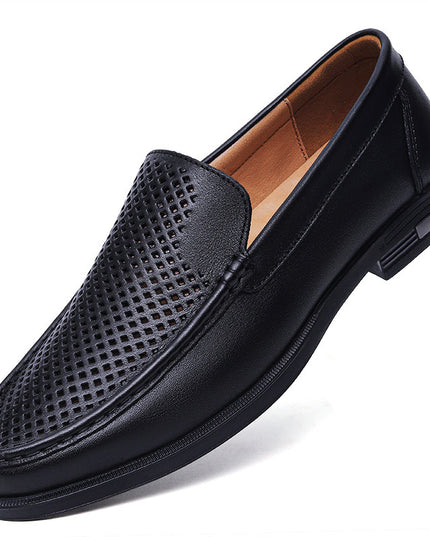 Authentic Leather Loafers Soft Bottom Breathable Lazy Wild Business Shoes