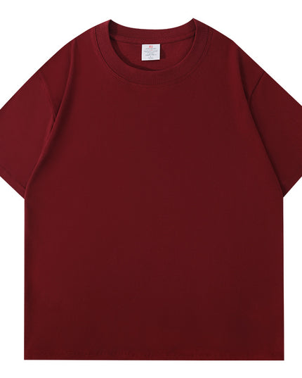 Cotton Short Sleeve T-shirt Men's Summer Loose Half Sleeve Solid Color