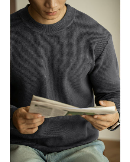Jacquard Autumn And Winter Crew Neck Pullover Sweater Men