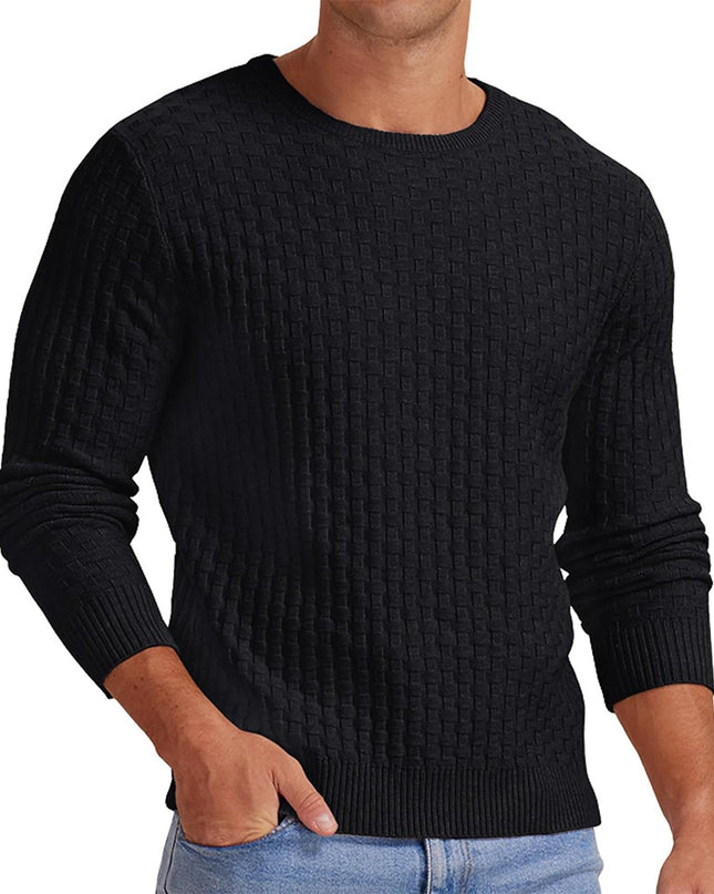 Men's Round Neck Pullover Long Sleeve V-neck