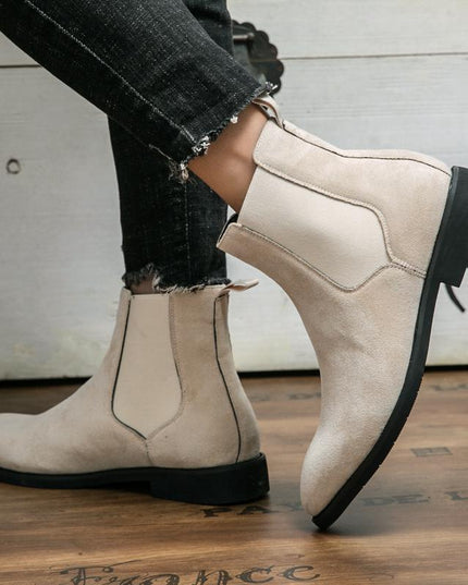Rubber Pigskin Martin Boots Casual Men's Boots High-top