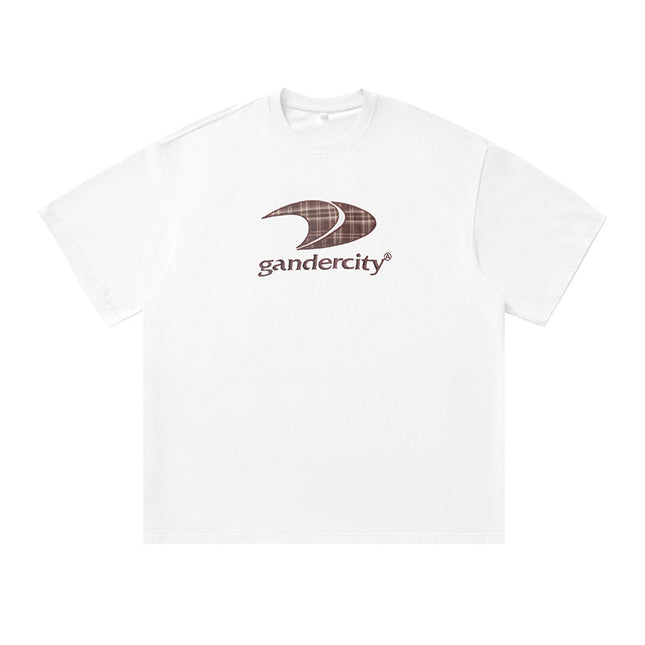 Retro Contrast Color Check Printed T-shirt For Men