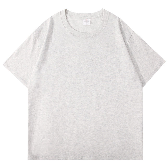Cotton Short Sleeve T-shirt Men's Summer Loose Half Sleeve Solid Color