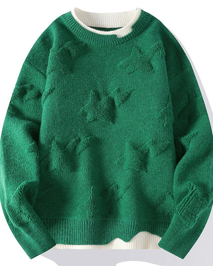 Autumn And Winter Round Neck Sweater Knitwear Men's Clothing Plus Size