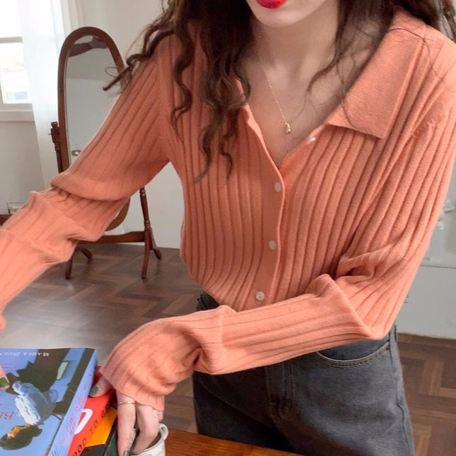 Retro Gentle Inner Wear Sweater Cardigan