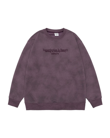 Retro Heavy Waste Soil Style Round Neck Sweater For Men