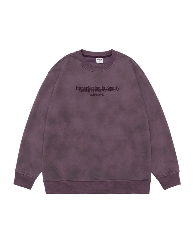 Retro Heavy Waste Soil Style Round Neck Sweater For Men