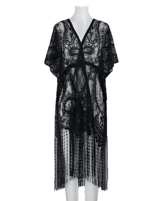 Self-tie Lace Cashew Sunscreen Shawl For Women