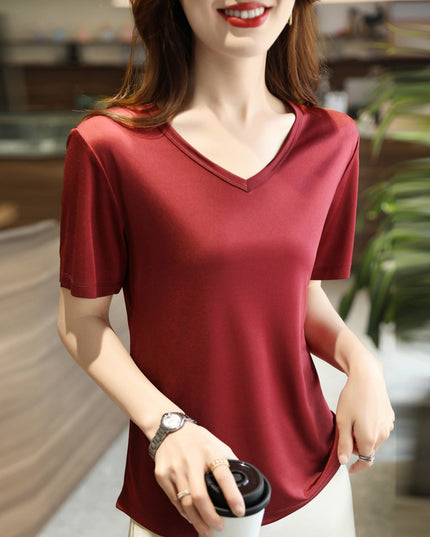 Vest Beautiful French Base Shirt Loose Satin Top