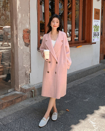 Alpaca Fleecefiber Woolen Overcoat For Women