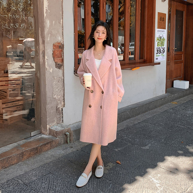 Alpaca Fleecefiber Woolen Overcoat For Women