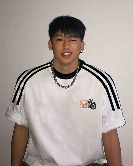 Summer Short-sleeved T-shirt Student Top Round Neck