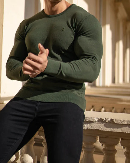 Men's Knitted Embroidered T-shirt