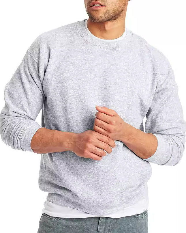 Solid Color Fashion Personality Round Neck Men's Top