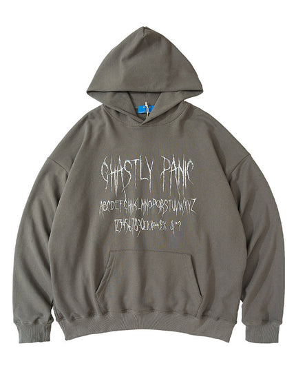 New Men's Printed Loose Hooded Sweater
