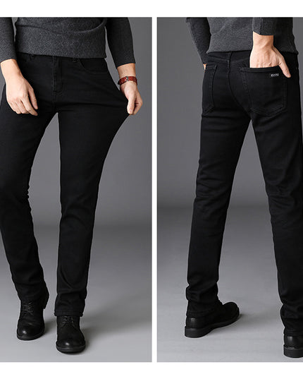 New Men's Jeans Slim Straight Black Pants For Men