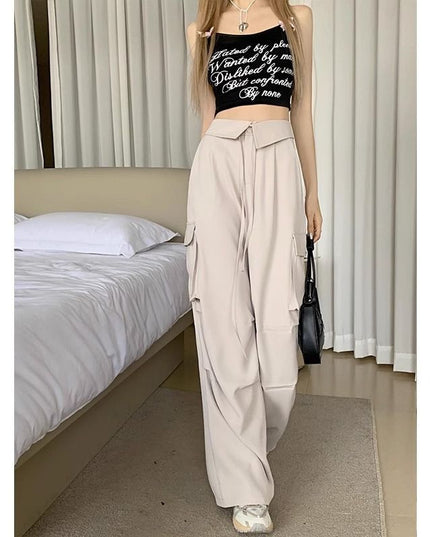 Retro Overalls Women's Design Multi-pocket Loose