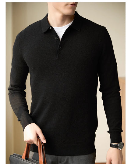 Men's Polo Collar Business Casual Sweater