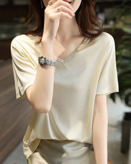 Vest Beautiful French Base Shirt Loose Satin Top