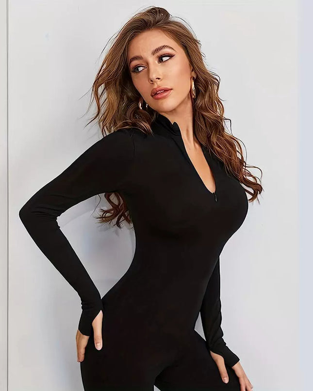 Fashion Stretch Bodysuit Fitness High Waist