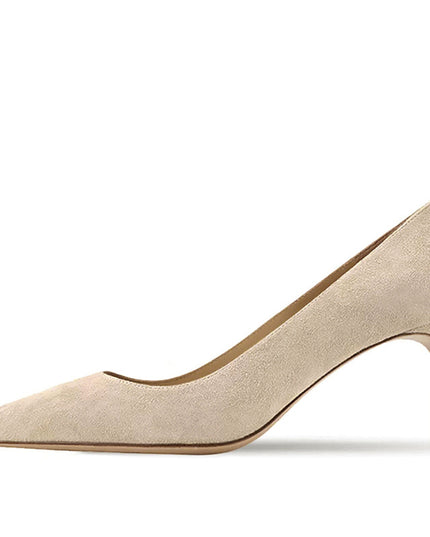 Naked Light Mouthed French Women's Soft Soled Non Tiring High-heeled Single Shoes