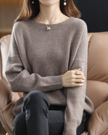 Loose And Idle Underwear Crew Neck Simple Sweater