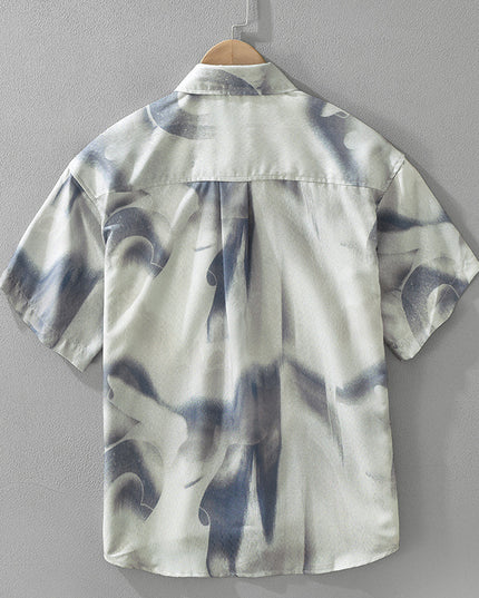 Japanese Trendy Printed Short Sleeve Shirt