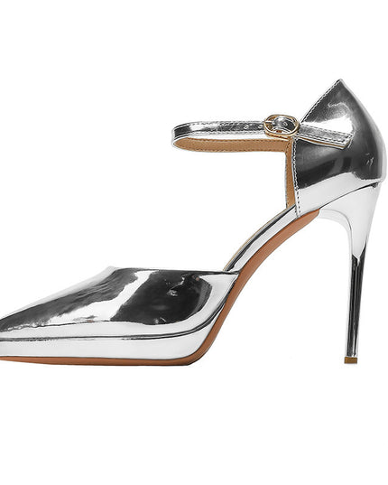 Pointed-toe Waterproof Platform Hollow 10 5cm Women's High Heels