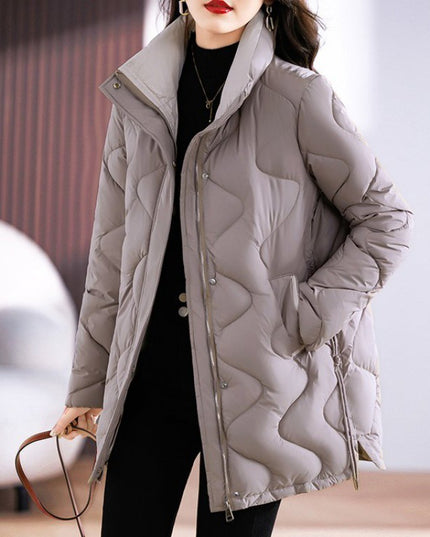 Mid-length Loose And Simple Cotton-padded Coat