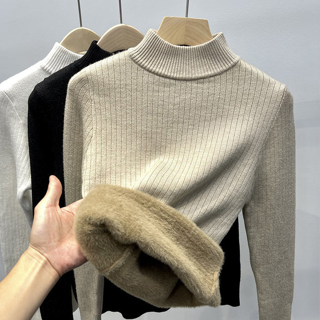 Single-layer Fleece-lined Inner Wear Thermal Base Knitwear