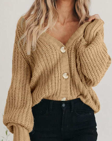 Women's Thick Knitted Cardigan Sweater