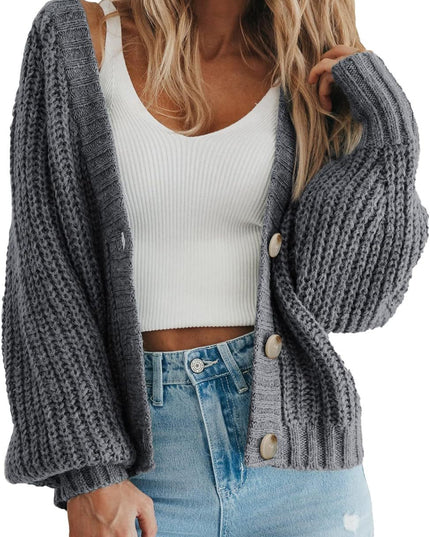 Women's Thick Knitted Cardigan Sweater