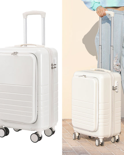 Large Capacity Suitcase Front  Lid Pull Rod Case