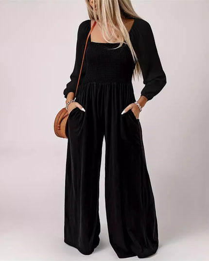 Women's Fashion Wide Leg Trousers Simple Commute Style