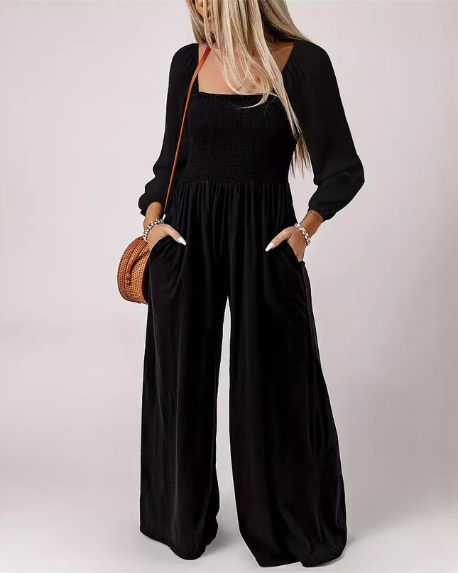 Women's Fashion Wide Leg Trousers Simple Commute Style