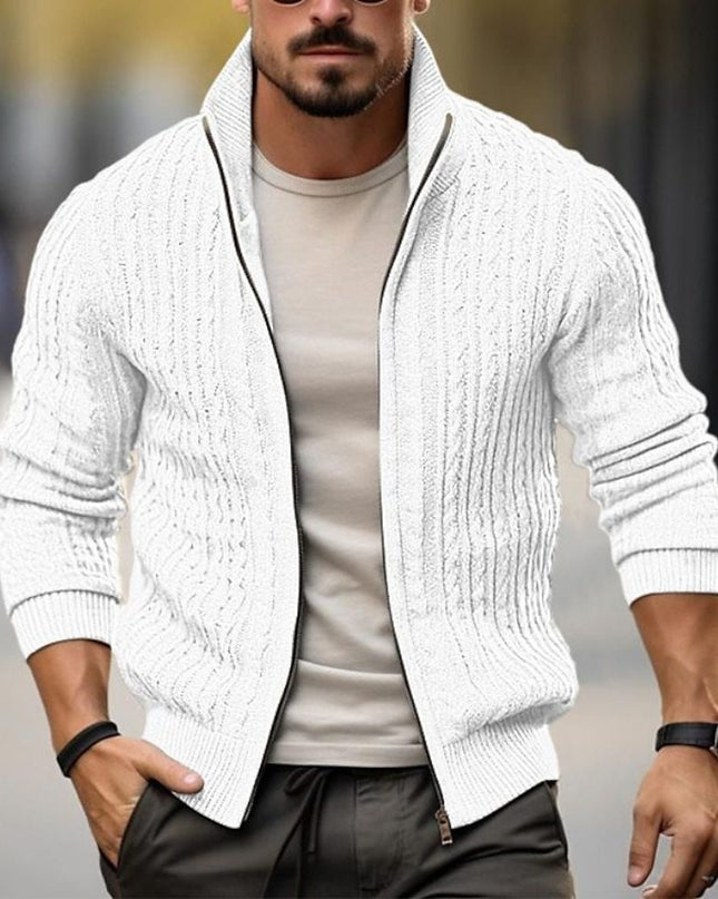 Men's Thickened Casual Stand Collar Thick Sweater
