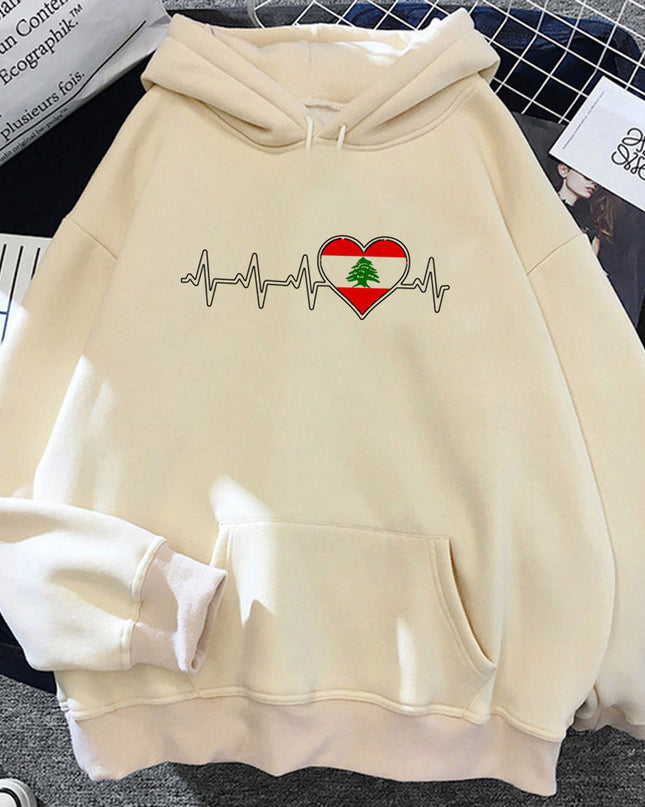 Lebanon Hoodie Clothes For Teens Soft Fabric